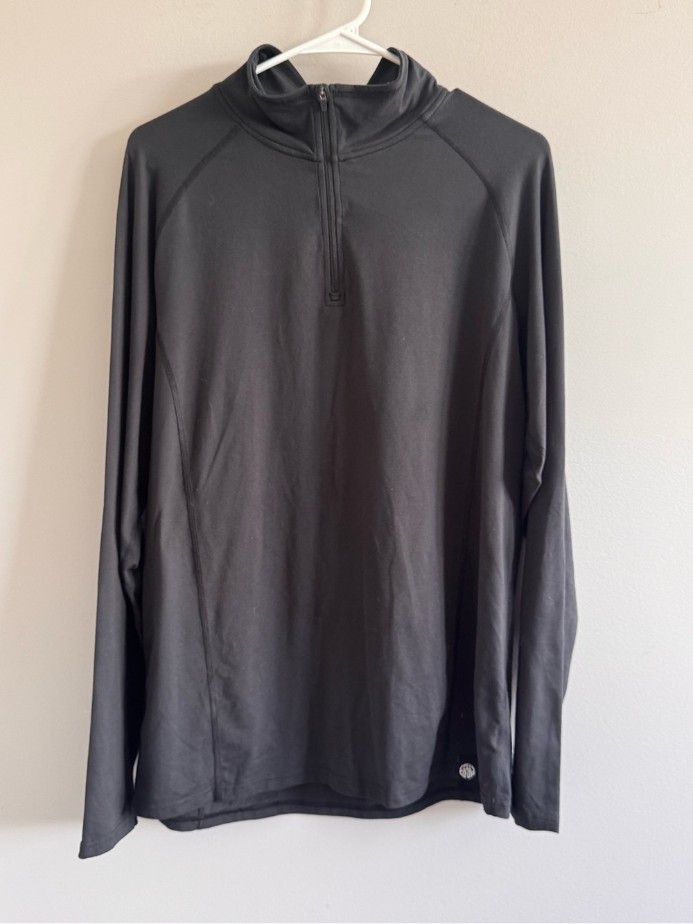 REI Co-op Black Quarter Zip Pullover Athletic Stretch Top Large